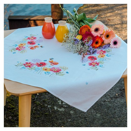 Mantel - Amapolas y flores silvestres