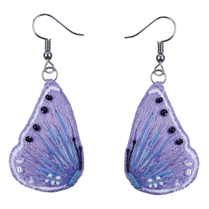 Pendientes - Purple Butterflies