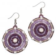 Pendientes circulares - Adorno violeta