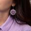 Pendientes circulares - Adorno violeta