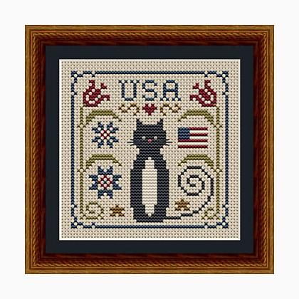 Patriotic USA Cat
