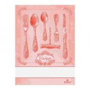 Trapo de cocina: Cuchillería vintage - Rosa