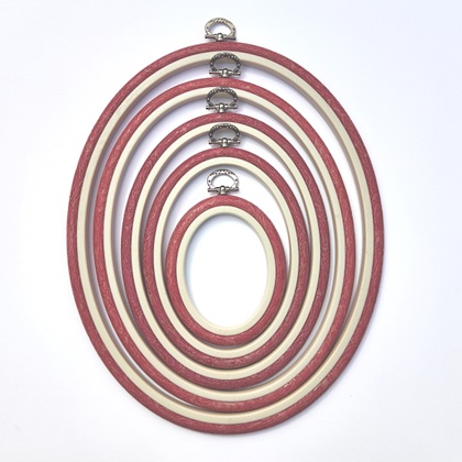 Marco ovalado 18 cm x 23 cm - Rojo