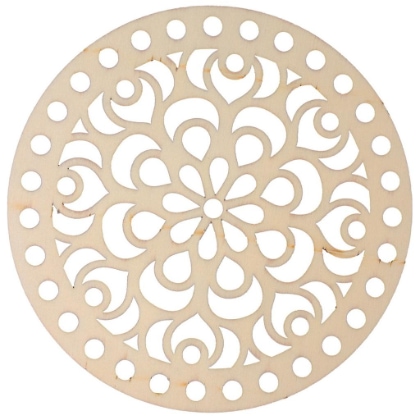 Mandala básico de ganchillo - 15 cm