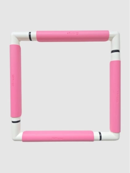 Marco cuadrado con Clip 29x29 - Rosa