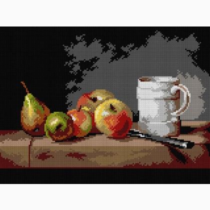 Naturaleza muerta con taza, manzanas y peras (Jean Chardin)