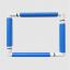 Marco cuadrado con Clip 29x29 - Azul