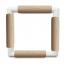 Marco cuadrado con Clip 21x21 - Beige