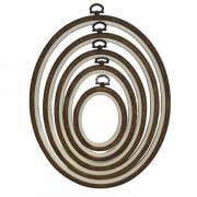 Marco ovalado 14.5 cm x 19 cm - Madera