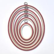 Marco ovalado 22 cm x 27 cm - Rojo