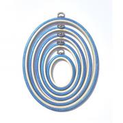 Marco ovalado 14.5 cm x 19 cm - Azul