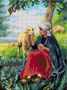 La pastora y las ovejas (Georges François Paul Laugee)