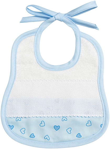 Babero - Corazones Pequeños - Azul Cielo