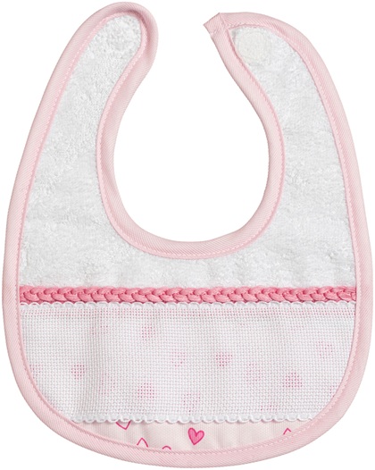 Babero de esponja - Corazones Pequeños - Rosa