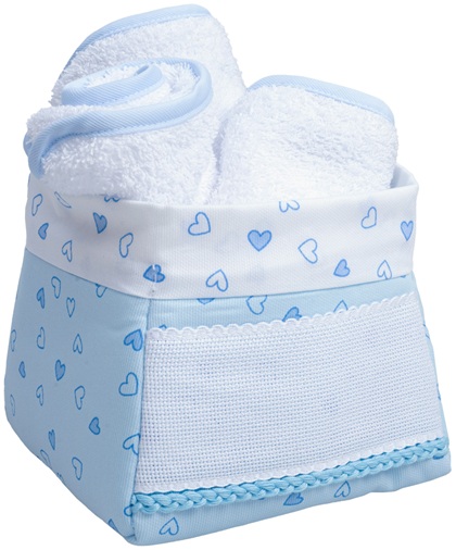 Estuche de baño - Corazones Pequeños - Azul cielo