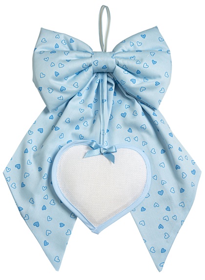 Lazo de Nacimiento con Corazón - Corazones Pequeños - Azul cielo