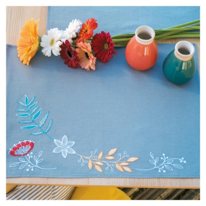 Mantel individual (2) - Flores y ramitas