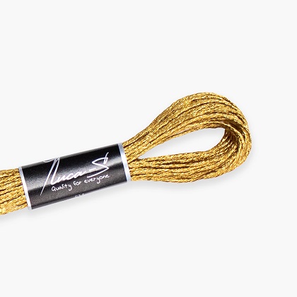 Luca\'s Metallized Embroidery Thread - Pure Gold