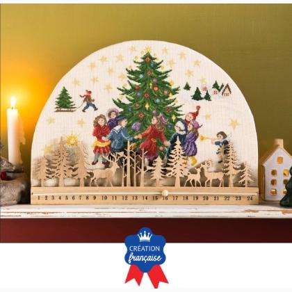 Calendario de Adviento de madera
