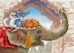 Montando en elefante
