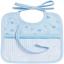 Babero con Porta Chupete - Corazones Pequeños - Azul cielo