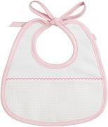 Babero Oval - Corazones Pequeños - Rosa