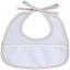 Babero Oval - Corazones Pequeños - Gris tórtola