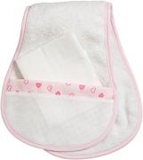 Paño anti-regurgitación salva hombro - Corazones Pequeños - Rosa