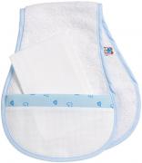 Paño anti-regurgitación salva hombro - Corazones Pequeños - Azul
