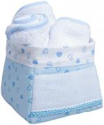 Estuche de baño - Corazones Pequeños - Azul cielo