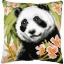 Cojín - Panda con flores
