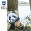 Cojín - Panda con flores
