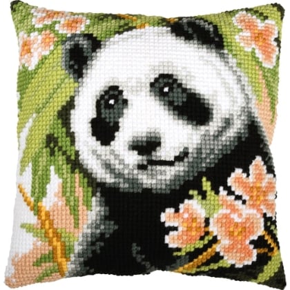 Cojín - Panda con flores