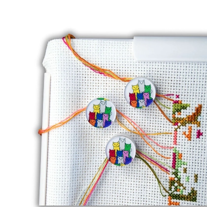 Magnetic Thread/Floss Keepers - Gatos