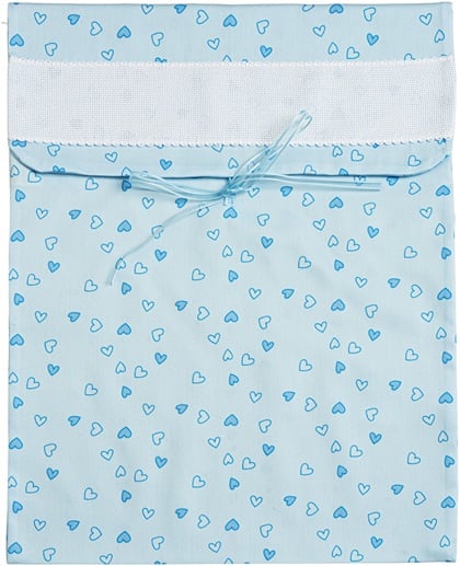 Bolsa organizador de canastilla - Corazones Pequeños - Azul ciel