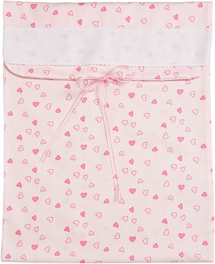 Bolsa organizador de canastilla - Corazones Pequeños - Rosa