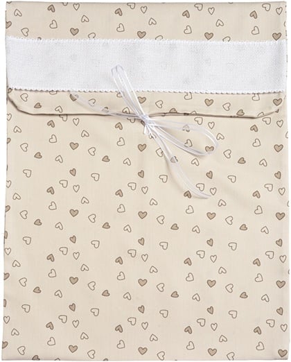 Bolsa organizador de canastilla - Corazones Pequeños - Gris tórt