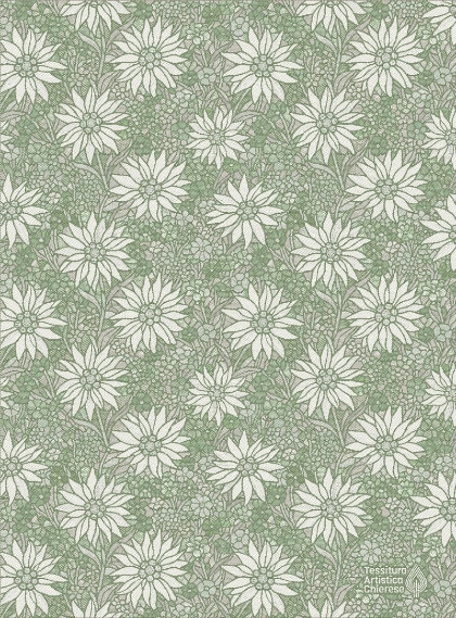 Trapo de cocina - Daisy Garden - Verde-Ecru - NO Aida