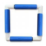 Marco cuadrado con Clip 21x21 - Azul