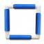 Marco cuadrado con Clip 21x21 - Azul