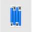 Marco cuadrado con Clip 21x21 - Azul