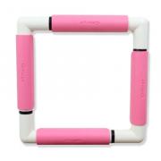 Marco cuadrado con Clip 21x21 - Rosa