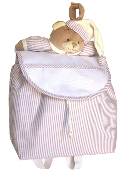 Mochila Escuela - Oso - Crema