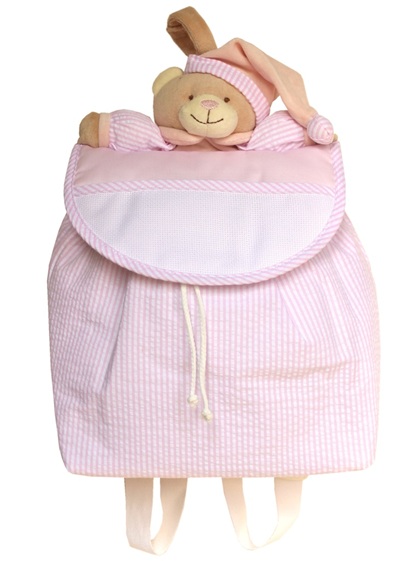 Mochila Escuela - Oso - Rosa
