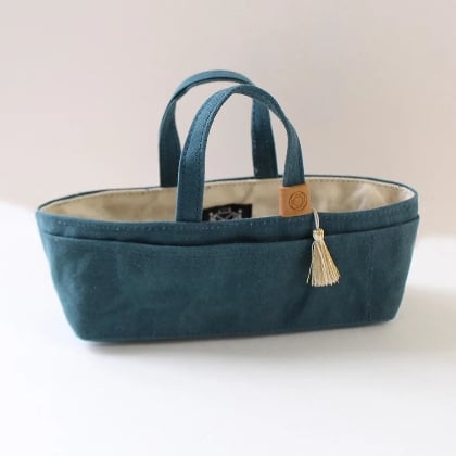 Mini bolsa de lona encerada - Verde