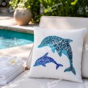 Cojín - Dolphin with calf