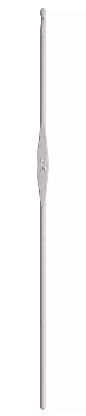 Ganchillo para lana con parte central plana - 2,5 mm Gris