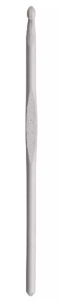 Ganchillo para lana con parte central plana - 5 mm Gris
