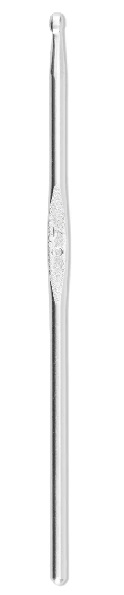 Ganchillo para lana con parte central plana - 4 mm Plateado