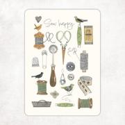 Tarjeta postal «Sew Happy»